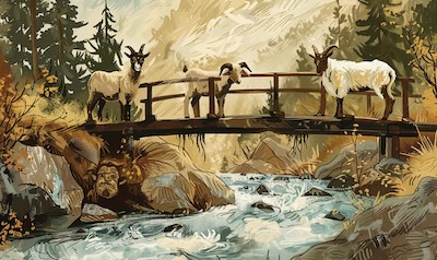 Norwegisches Märchen Drei Böcke Bruse Troll Brücke