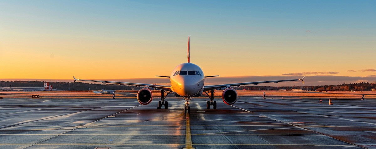 Flugzeit Berlin-Oslo, Flugzeug am Flughafen Oslo-Gardermoen