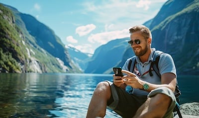 Norwegisch lernen App Urlaub Fjord