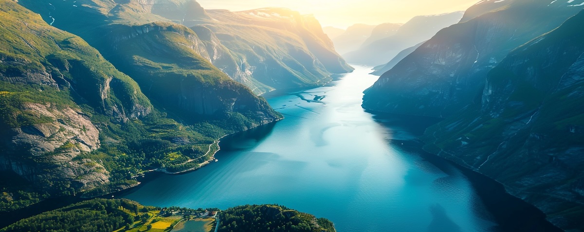 Reiserouten nach Norwegen – Fjordlandschaft als Einstiegsbild