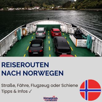 Reiserouten nach Norwegen