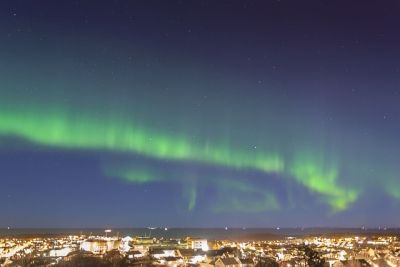 Norwegische Vokabeln zum Thema Wetter - Polarlicht über Norwegen