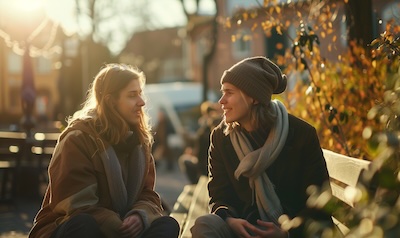 Norweger und Schwede im Gespräch Sprachverständigung Skandinavien