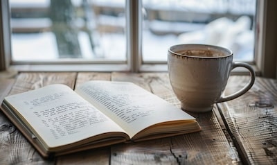 Notizbuch mit ähnlichen deutschen und norwegischen Wörtern nebeneinander – Vergleich der Sprachverwandtschaft