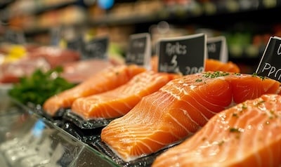 Norwegische Abkürzung pr hg Supermarkt Preisschild