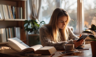 Duolingo Norwegisch lernen App Smartphone Schreibtisch