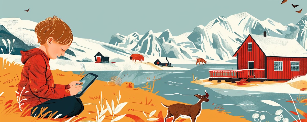 Norwegisch lernen für Kinder: spielerischer Kindersprachkurs am Tablet