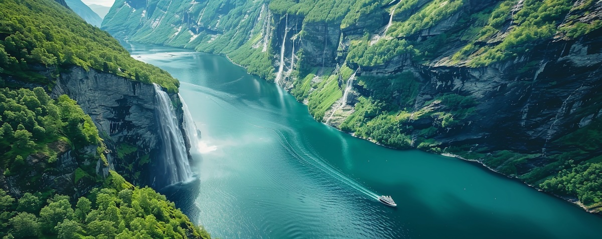 Der Geirangerfjord, Teil des UNESCO-Weltkulturerbes der westnorwegischen Fjorde